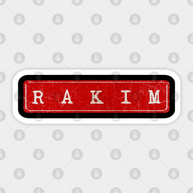 vintage retro plate Rakim Sticker by GXg.Smx